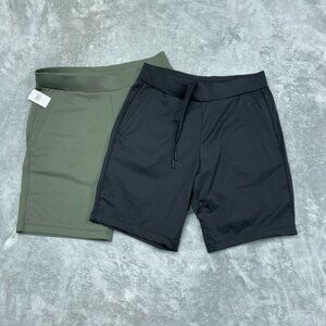 32 Degrees Mens 2 pack Cool Shorts Medium Green & Black a1503